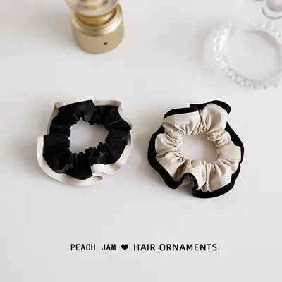Elegant Black & White Hair Rings for Women