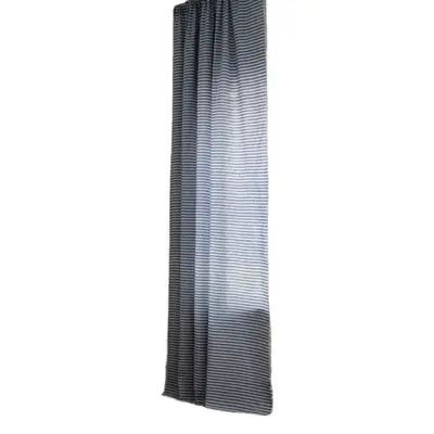 Nordic Striped Cotton Linen Curtain Grey Floating Design