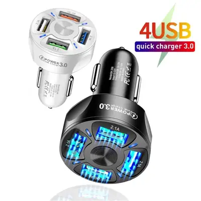 4USB Fast Charging Car Charger 3.0 QC3.0