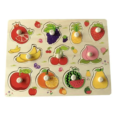 Montessori Fruit Puzzle Board for Kids Cognitive Learning