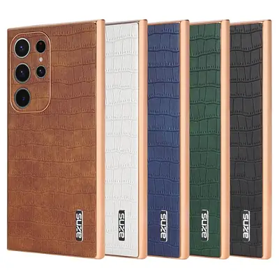 Samsung S25 Ultra Croc Phone Case Rose Gold 360°