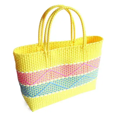 Women's Blue Braided Beach Tote Bag Waterproof Eco-Friendly