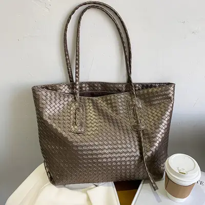 2020 European Fashion Woven Tote Bag Large Capacity