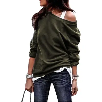 Cross-Border Hot Selling Women's Hot Neck Top Pure Color