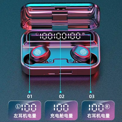 Touch Wireless Binaural Bluetooth Headset with 100mAh Battery