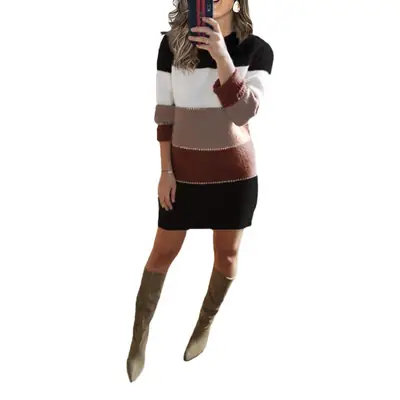 Cross-Border Knitted Skirt Sweater Set for Women