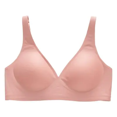 Jelly Seamless Underwear Women's French Sexy Wire-Free Underwear Small Breast Push-Up Anti-Sagging Summer Thin Bra