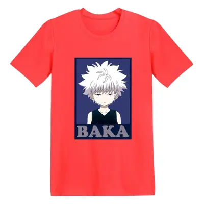 Baka Anime T-Shirt Grey Cotton Round Neck