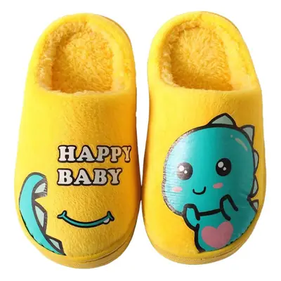 2025 New Cotton Slippers for Kidsren Aged 3-10 Years Old Cartoon Dinosaur Home Indoor Non-Slip Thick-Soled Floor Shoes for Boys and Girls