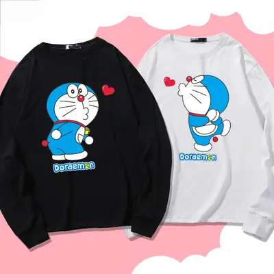Doraemon Couple Sweatshirt Yellow Long Sleeve