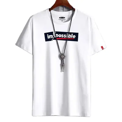 Men Black T-Shirt Im Desolate Cotton Loose Fit