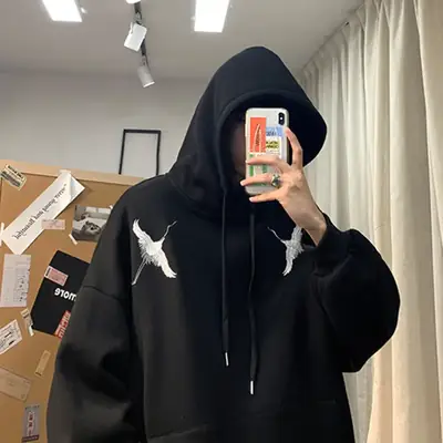 Men's Fleece Lined Hooded Sweatshirt Light Pink Plus Size