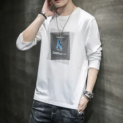 Men's Long Sleeve T-Shirt Brown KM Logo