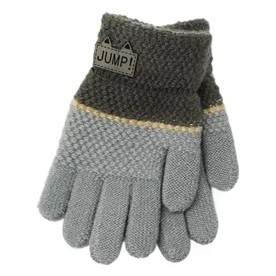 Children's Five-Finger Knitted Cycling Gloves Warm Multi Color