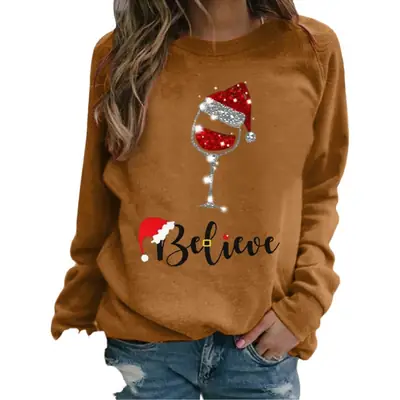 Christmas Santa Design Long Sleeve Women's Sweater
