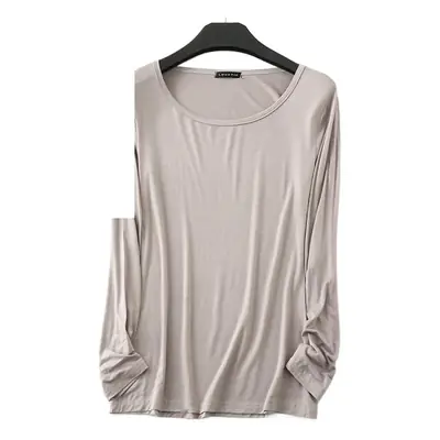 Women's White Long Sleeve Round Neck Shirt