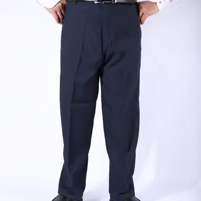 Men's Grey High Waist Loose Pants Winter Warm Business Casual