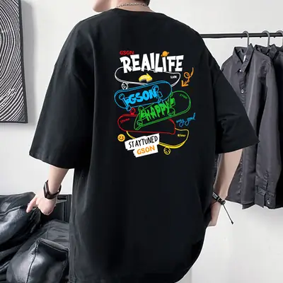 220g Pure Cotton Real Life Graphic T-Shirt Men Women