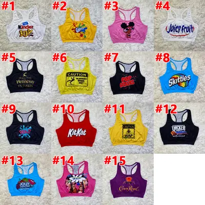 Women's Printed Sleeveless Vests Black with "WAP" Design