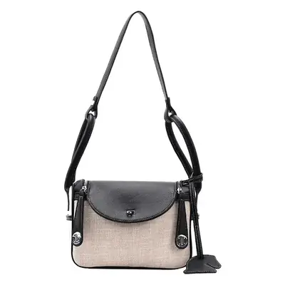 Women's Large Capacity Shoulder Bag Blue Beige