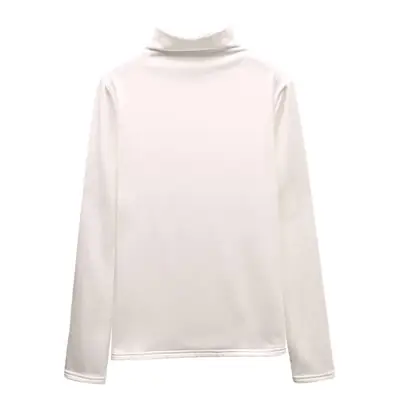 Black Long-Sleeve Slim Fit Turtleneck Shirt