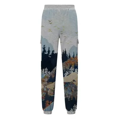 Digital Printed Multi Color Casual Pants for Women