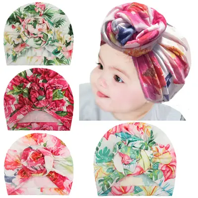 2022 Floral Baby Hat for Girls European American