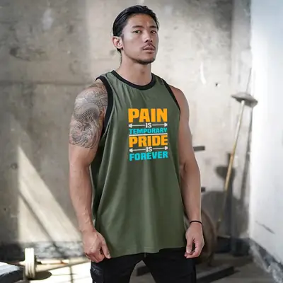 Men's Pain Pride Muscle Vest Black Quick-Drying