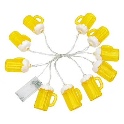 Beer Mug LED String Lights for Bar & Party Decor
