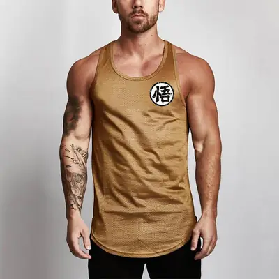 Men Gray Mesh Waistcoat Vest Gym Outdoor