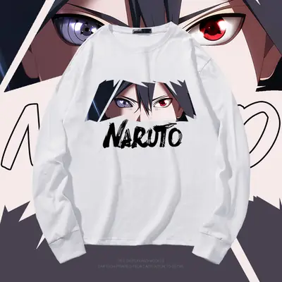 Naruto Sasuke Cotton Long Sleeve Crewneck Shirt