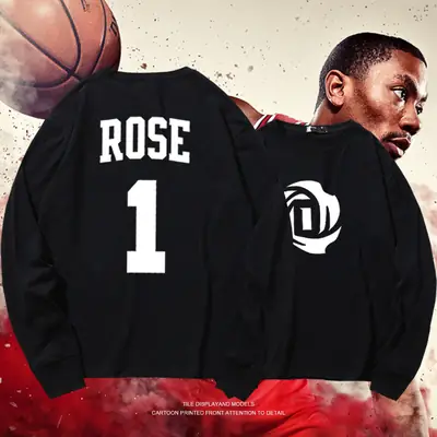 Pure Cotton Hip Hop Sweatshirt Rose 1 Black
