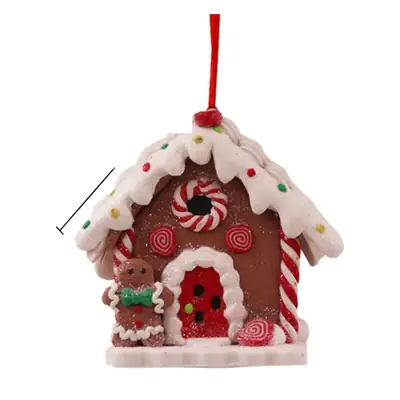 Christmas Small Clay Houses Decor Set 6 Pieces