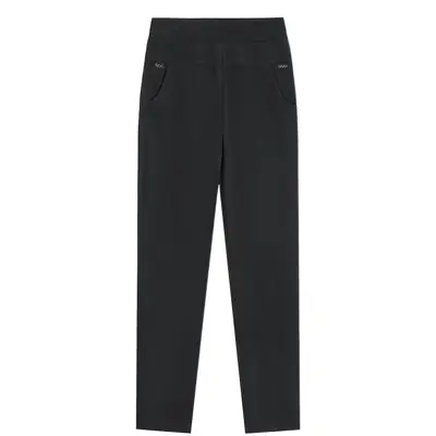 Middle-Aged Women High Waist Elastic Trousers Black