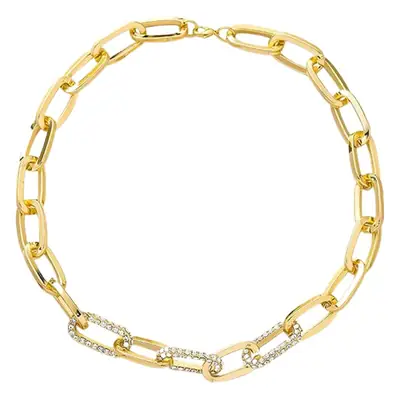 European Exaggerated Large Thick Metal Clavicle Chain Necklace
