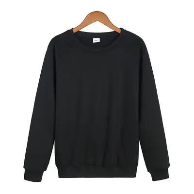 Men Navy Fleece Crewneck Sweatshirt Long Sleeve