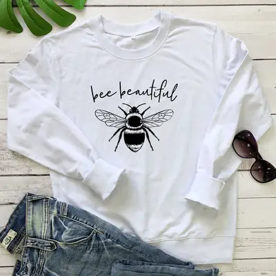 Black Bee Beautiful Round Neck Sweatshirt