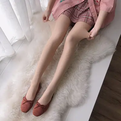 Nude Thin Velvet Bare Leg Panties Women Spring Autumn Winter