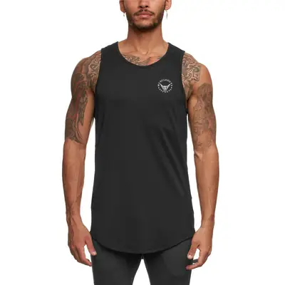 Men Muscle Tian Zi Vest Olive Green Summer Training