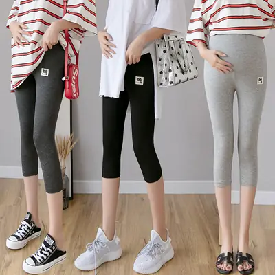 Real-Price Maternity Pants 2025 Summer Modal Elastic Mid-Length