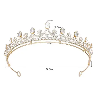 Korean Style Zircon Crown Hair Accessory White