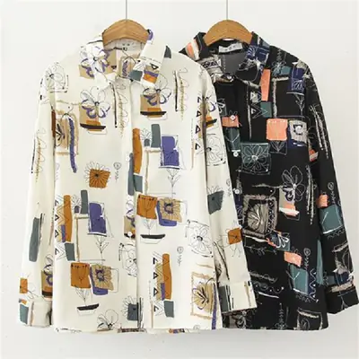 Women's Retro Hong Kong Style Shirt 2023 New Spring Summer Korean Style Loose Design