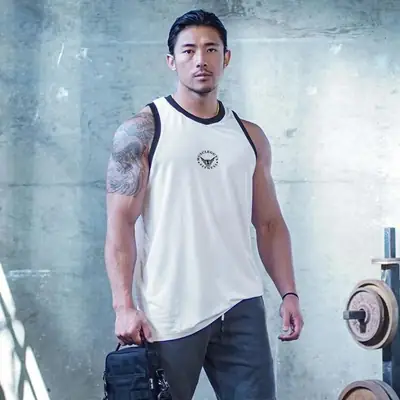 Men's Green Muscle Waistcoat Vest for Gym & Outdoor Training