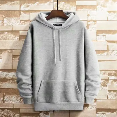 Men Hooded Sweatshirt Dark Green Loose Fit Casual Wear