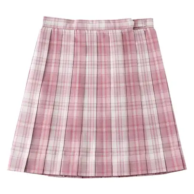 Japanese Plaid Skirt for Girls Pink School Uniform