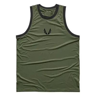 Men's Green Muscle Waistcoat Vest for Gym & Outdoor Training