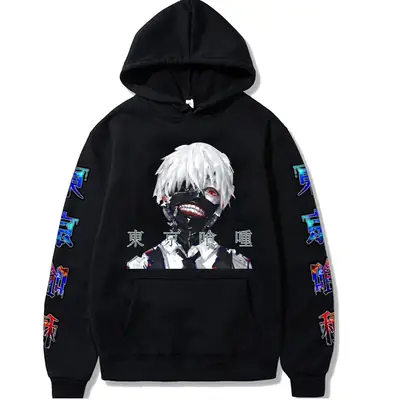 Pink Anime Tokyo Ghoul Hooded Sweatshirt for Boys