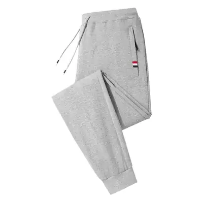Men Grey Fleece Lined Ankle Tied Pants