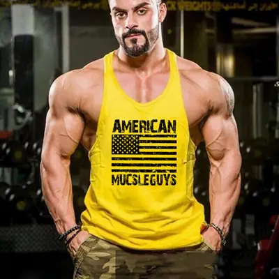 American Muscles Guns Muscle Vest Men Slim Fit