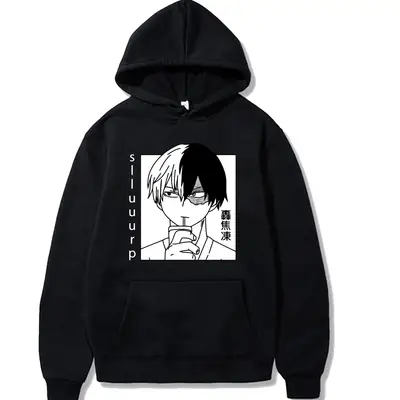 Men Women White Hero Academia Hooded Sweatshirt